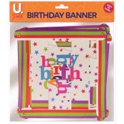 U Party Birthday Banner U Party Birthday Banner